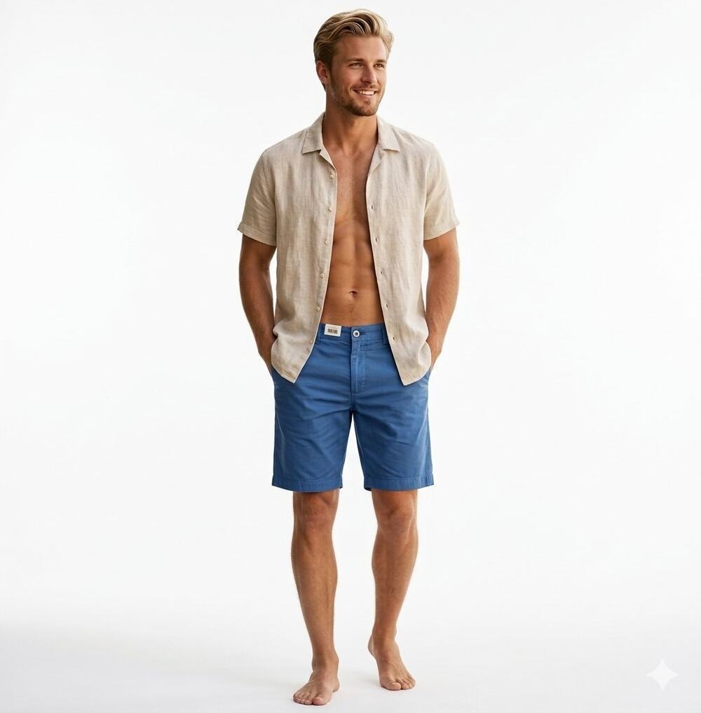NEW BRAX BRISTOL Shorts Royal Blue Regular Fit Men's 40 Waist 10.5" Inseam